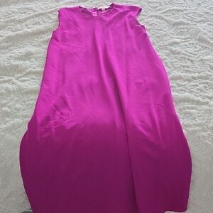 Ted Baker London Asymmetrical Dress in Vibrant Pink